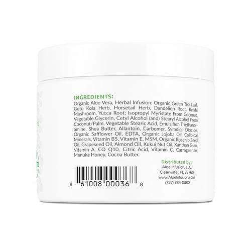 Aloe Infusion organic aloe vera gel component for soothing moisture.