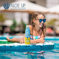 Aloe Up Kids SPF50 reef-safe sunscreen protecting oceans