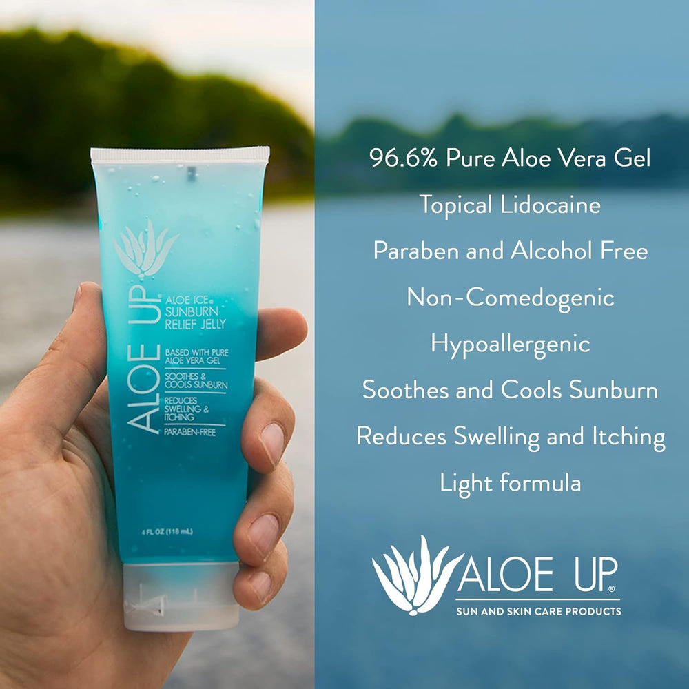 ALOE UP lightweight moisturizing gel feels refreshing on sun-exposed skin