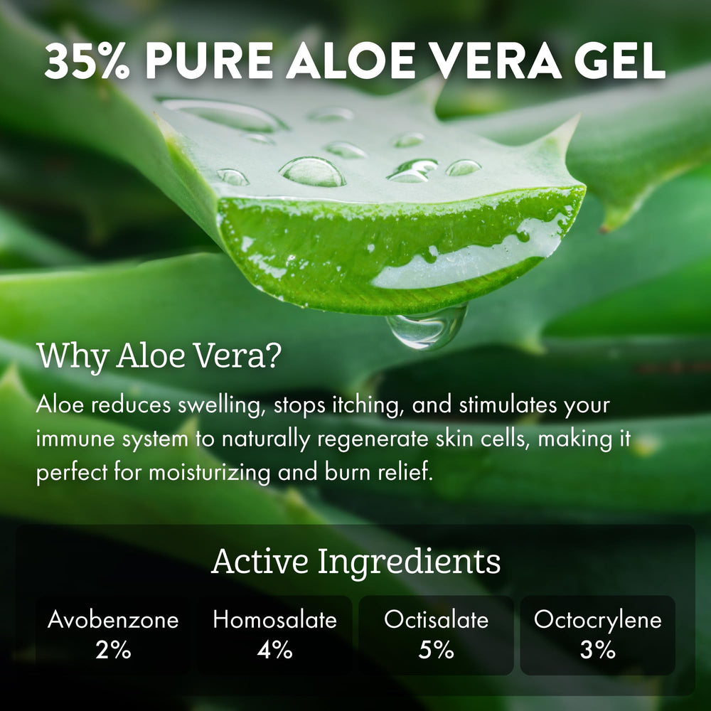 Smooth application of Aloe Up SPF 15 lotion on skin.