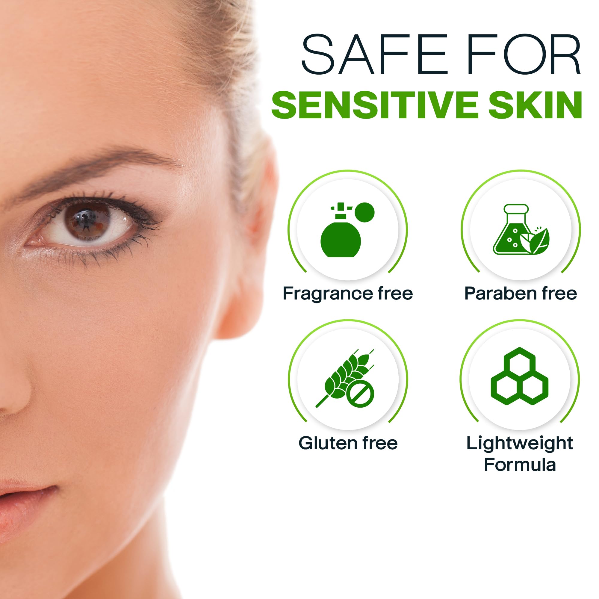 AloeMoist Peptide Eye Cream in skincare routine setup for sensitive skin