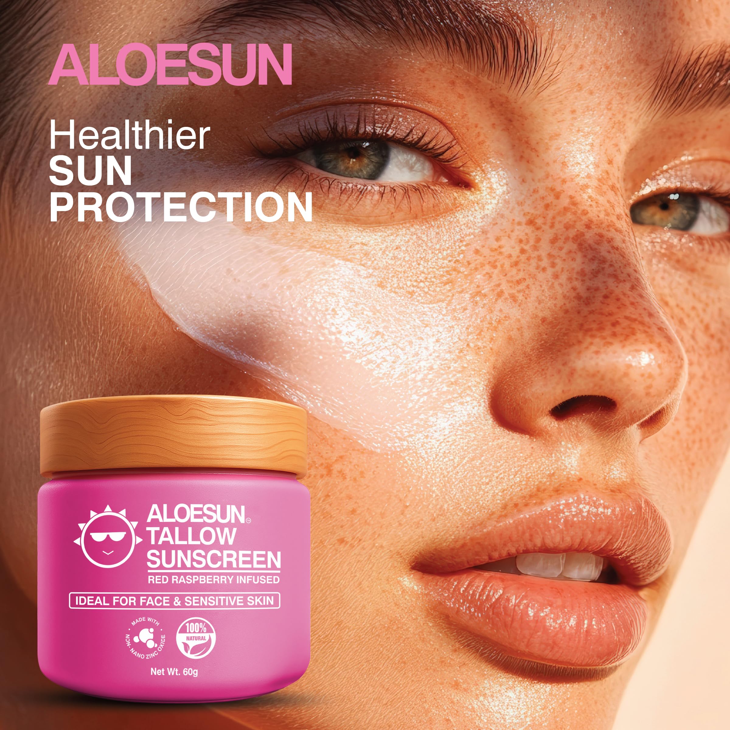 Aloesun label closeup showing reef-safe sunscreen ingredients