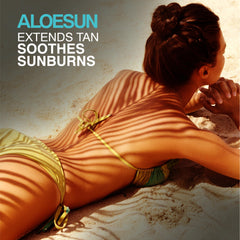 ALOESUN travel-size spray demonstrates easy, on-the-go aftersun skincare.