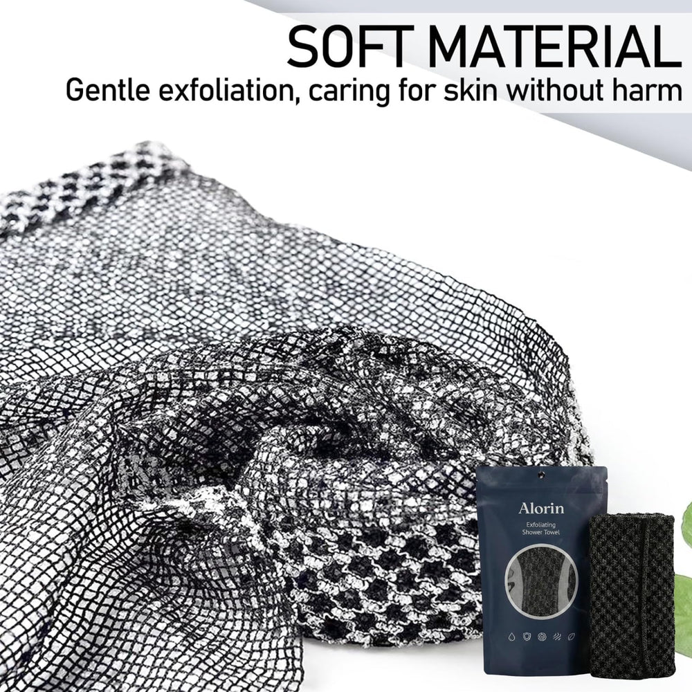 Alorin Towel sustainable loofah replacement supports eco-friendly shower routines.