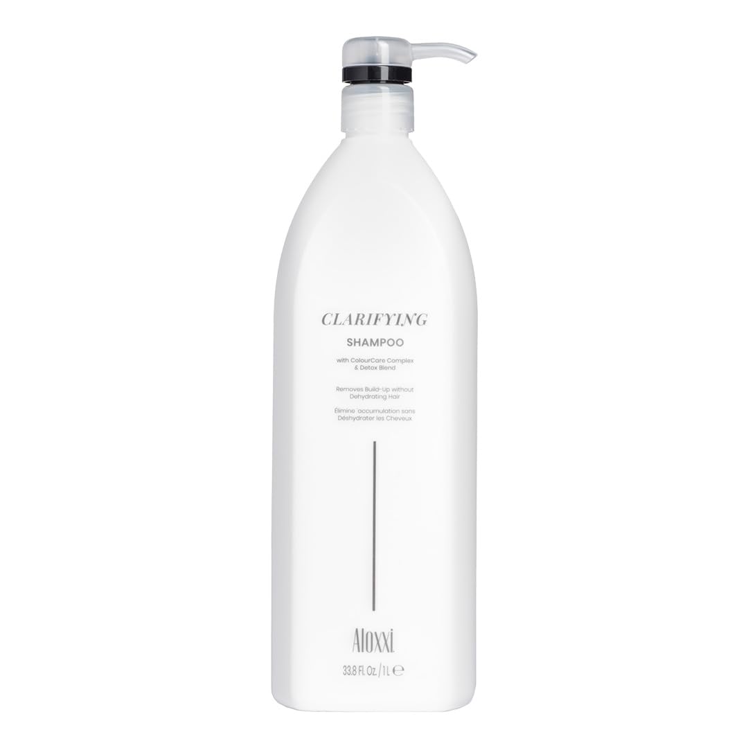 ALOXXI Clarifying Shampoo bottle front showcasing color-treated hair care for lasting vibrancy