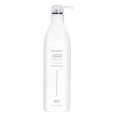 ALOXXI Clarifying Shampoo bottle pour shows a gentle detox for color-treated hair.