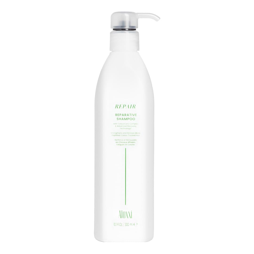 ALOXXI Reparative Shampoo bottle front highlights color protection for vibrant hair