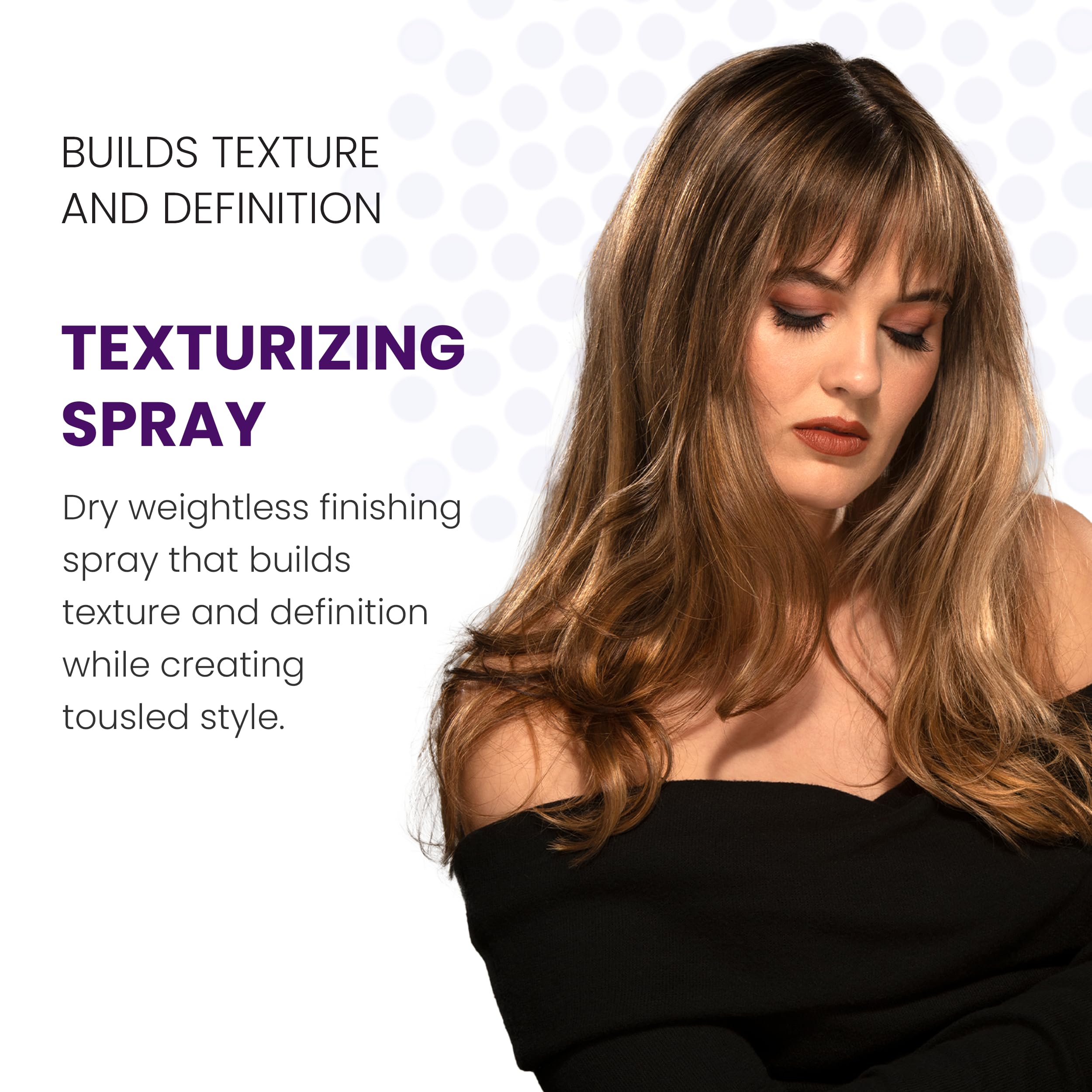 ALOXXI Texturizing Spray includes UV protection to help color stay vibrant.