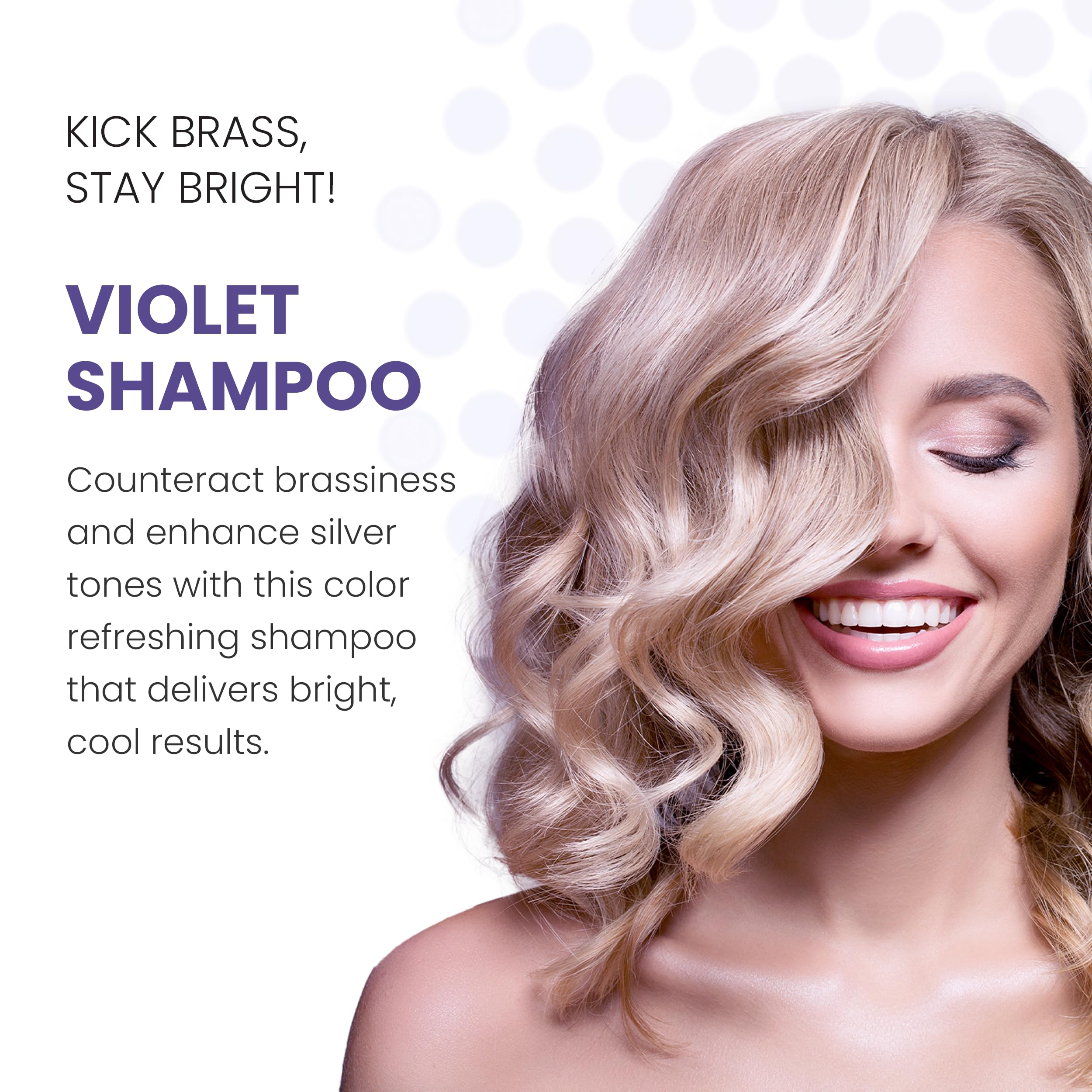 ALOXXI violet-pigmented formula coats hair strands, reducing brassiness for cooler, brighter results
