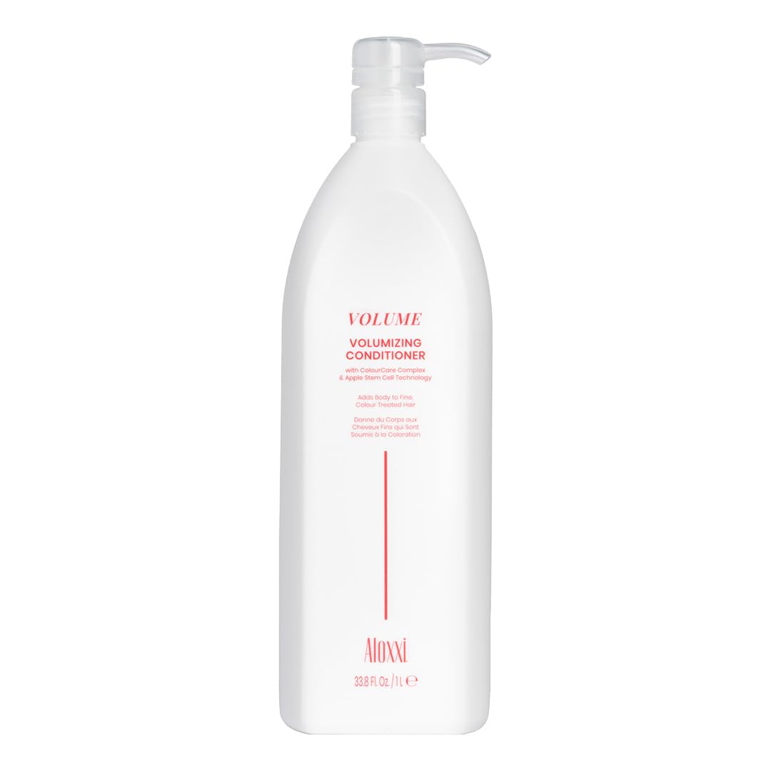 ALOXXI Volumizing Conditioner bottle showing weightless volume for fine hair