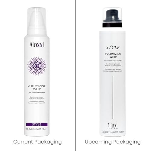 ALOXXI Volumizing Whip foam dispense delivers even coverage for frizz control.