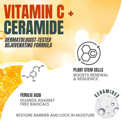 Alozera ingredients label highlighting ceramides and Vitamin C for barrier support.
