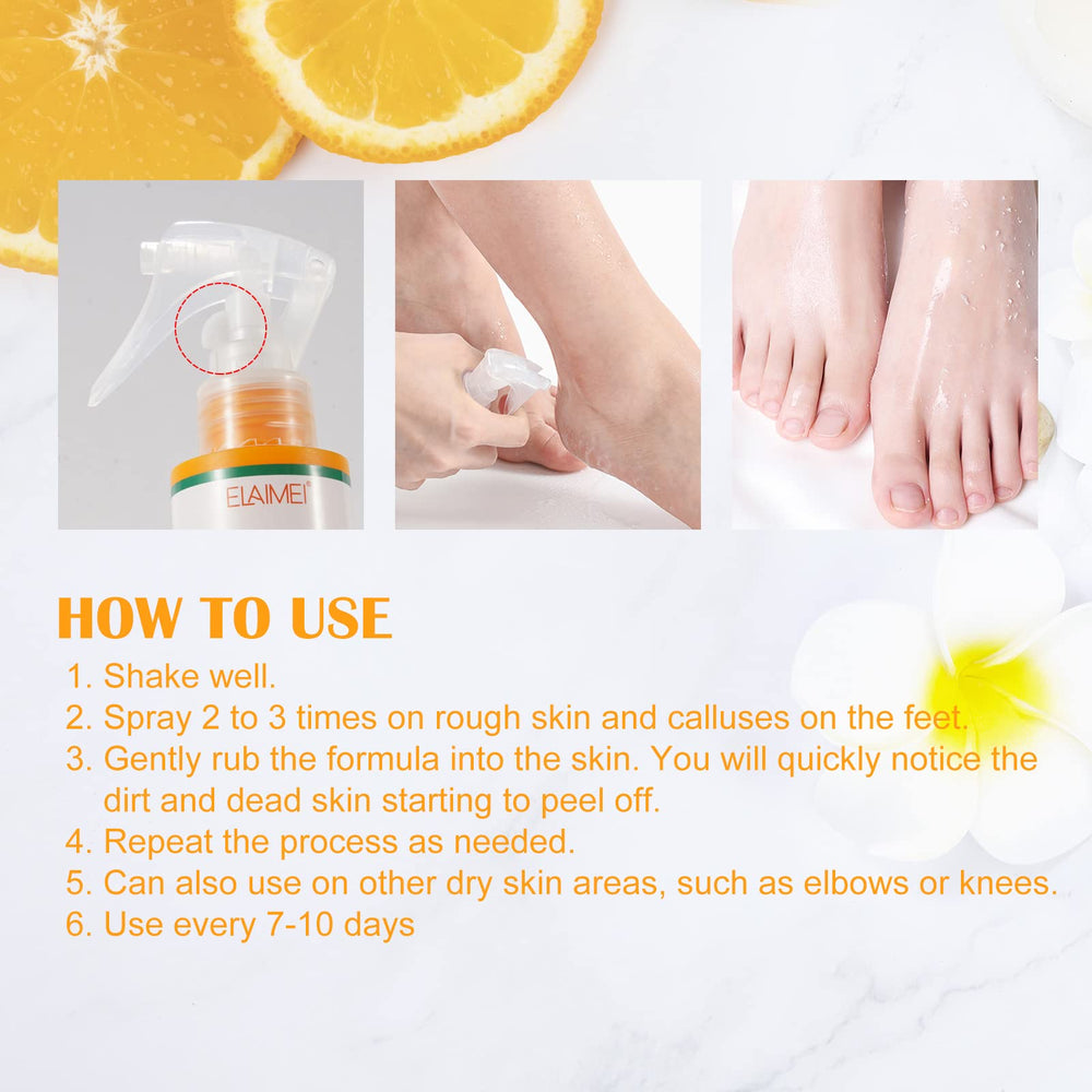 ALPAIS Foot Peel Spray bottle designed for 2-3 weekly use