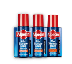 Alpecin After Shampoo Liquid bottle front view shows caffeine infusion for thinning hair.