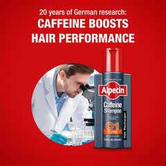 Alpecin C1 two-pack packaging on bathroom shelf.