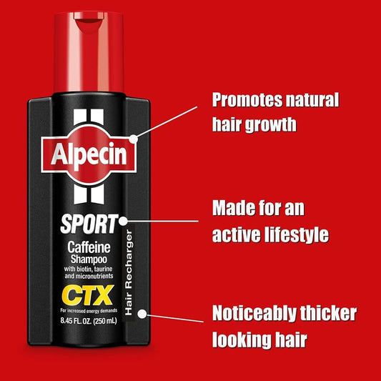Alpecin CTX Sport shampoo lather-foam demonstrates rich texture for scalp cleansing.