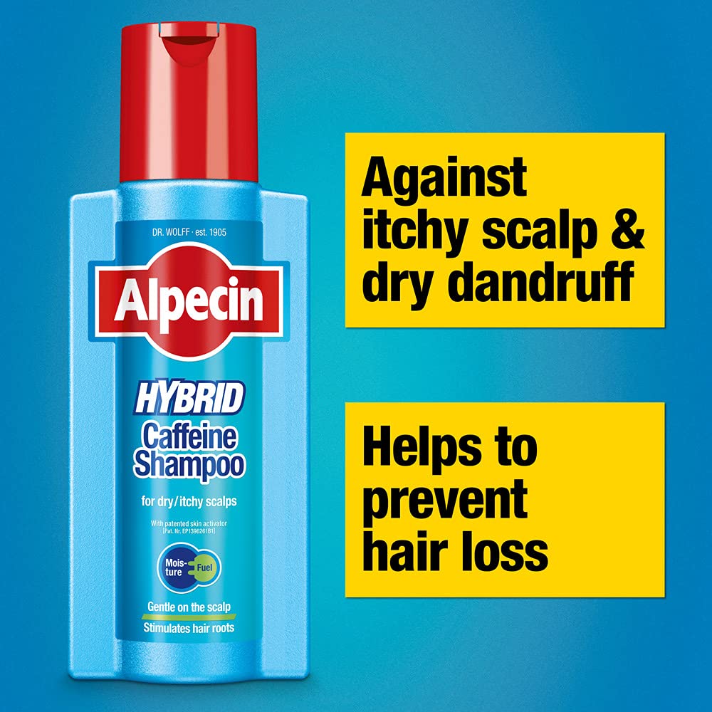 Alpecin Hybrid Caffeine Shampoo foamy lather demonstrates gentle cleansing for sensitive scalps.