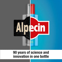Alpecin Hybrid Caffeine Shampoo packaging display features the 8.45 oz bottle.
