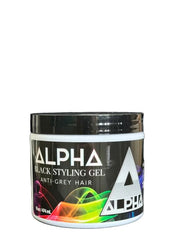 ALPHA Gel Anti Grey bottle demonstrates tinting for grey hairs.