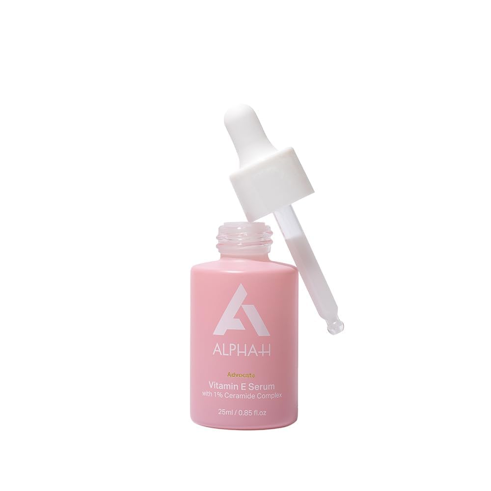 Alpha-H Vitamin E Serum bottle showcases hydration support
