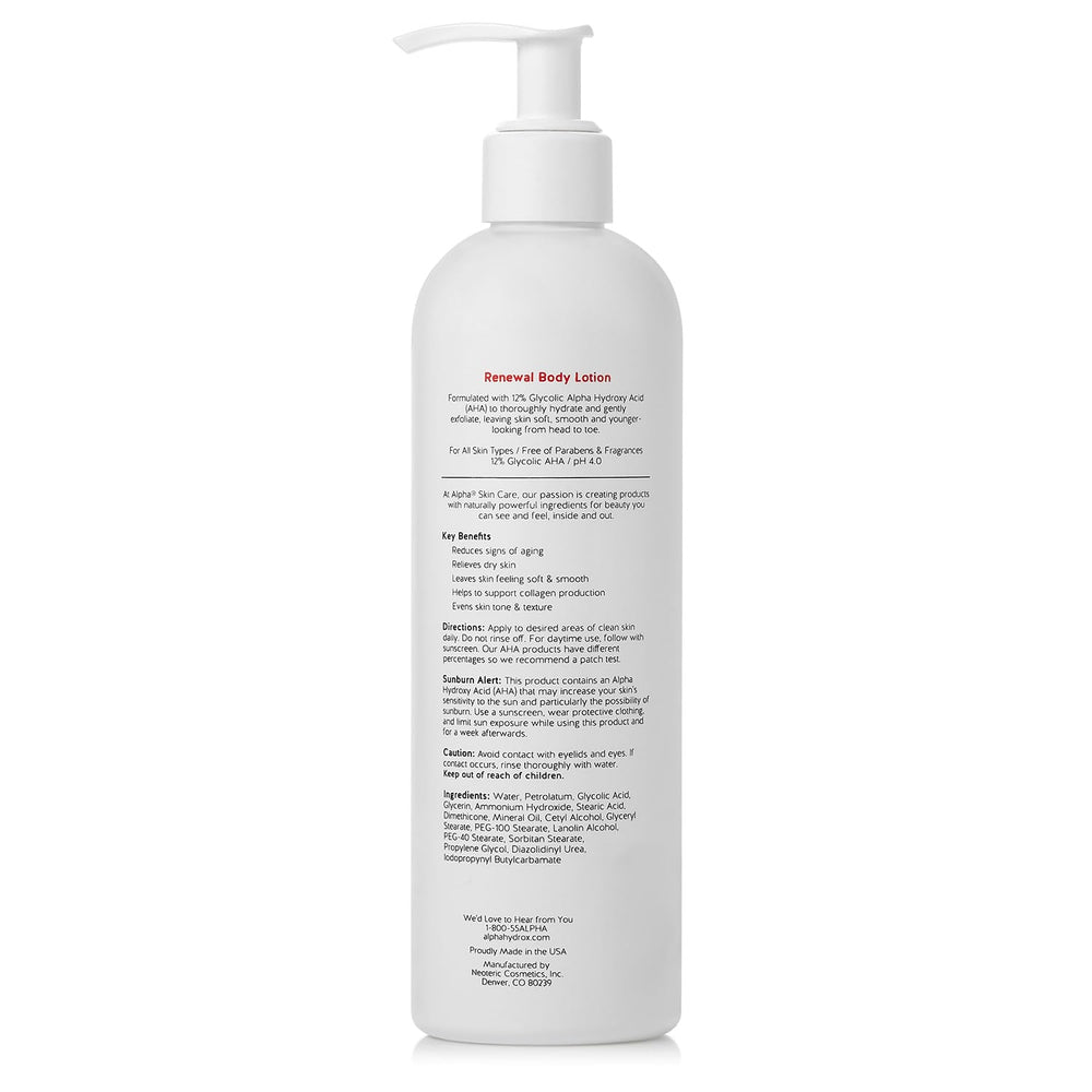 Daily use suitable for morning and night with Alpha Skin Care lotion.