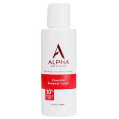 Alpha Skin Care Essential Renewal Lotion bottle for daily exfoliation and smoother skin