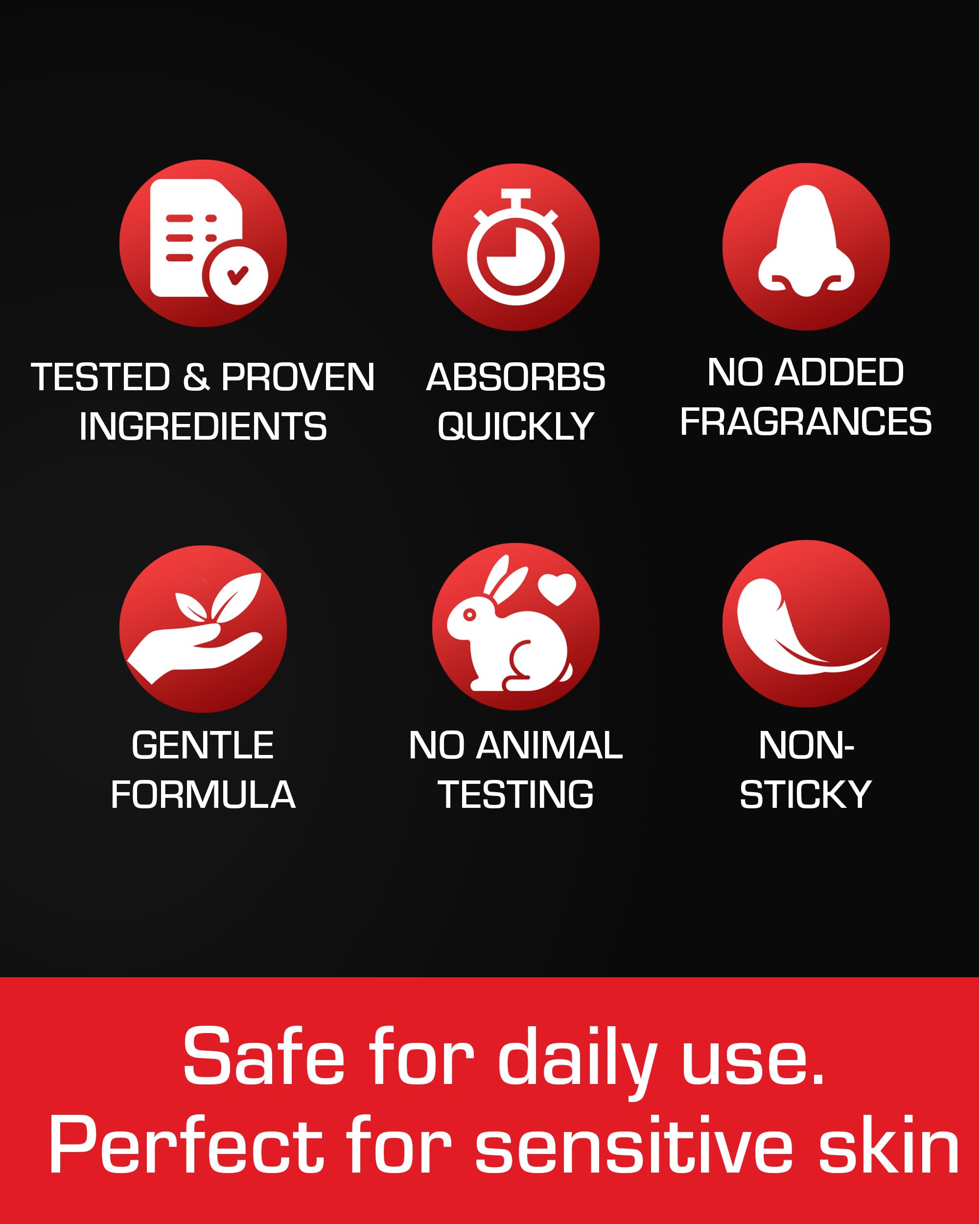 AlphaMale after shower application scene emphasizing gentle, fast absorption
