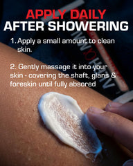 AlphaMale fragrance-free label close-up conveying sensitivity-friendly formula