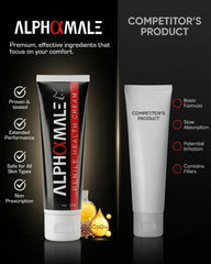 AlphaMale hydration scene depicting smooth skin feel after application