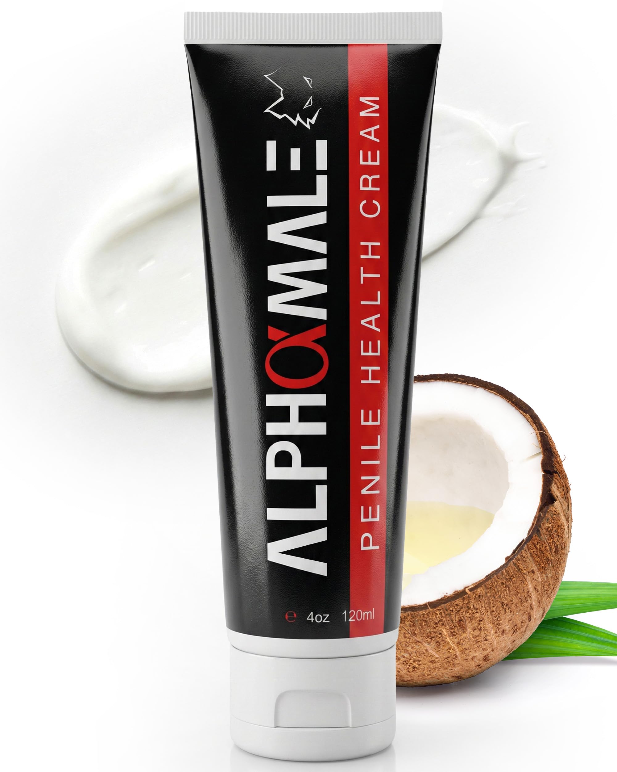 AlphaMale Premium Penile Health Cream bottle front for daily use