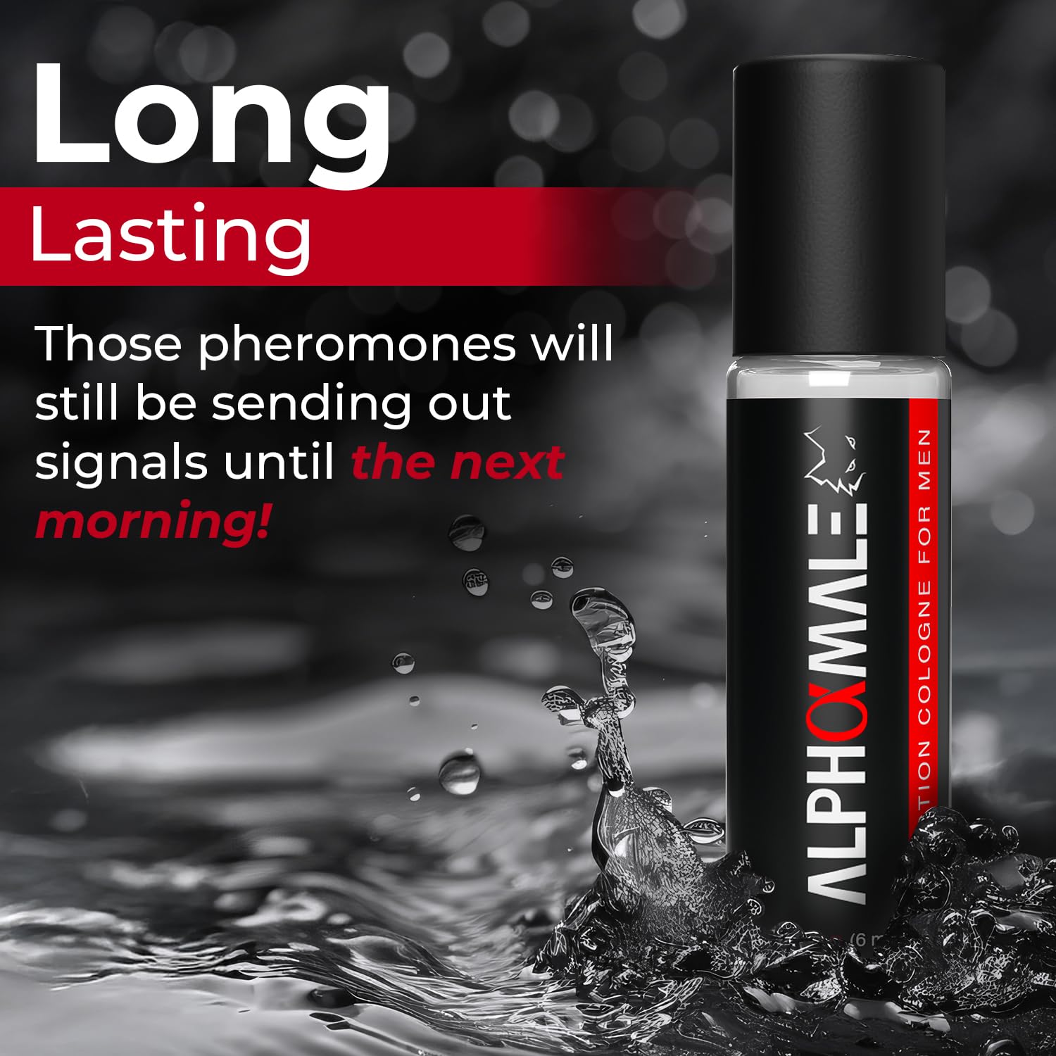 AlphaMale travel-friendly roll-on fits in any bag for on-the-go use.