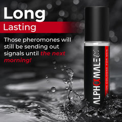 AlphaMale travel-friendly roll-on fits in any bag for on-the-go use.