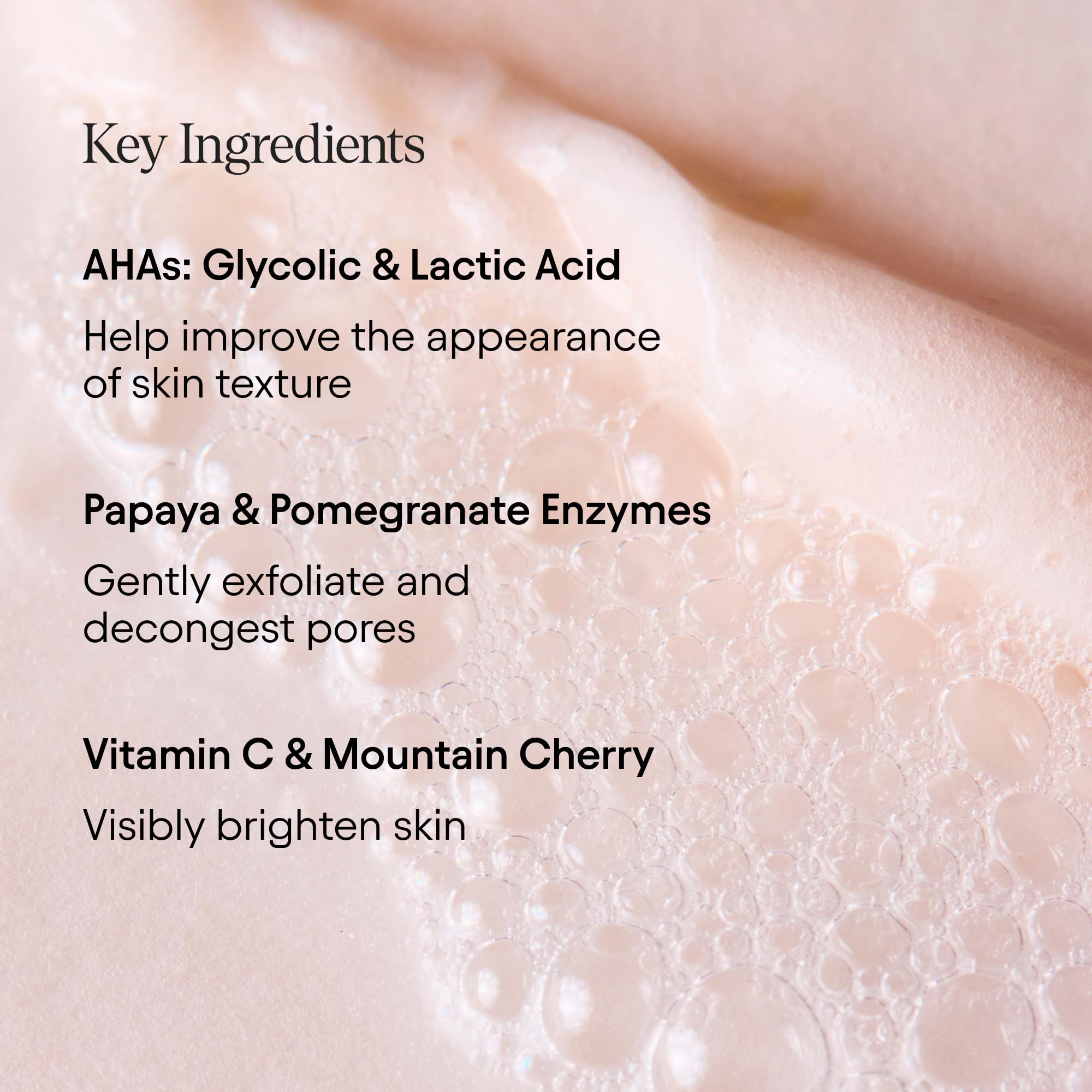 Close-up of Alpyn Beauty creamy foam for soothing, hydrating cleanse.