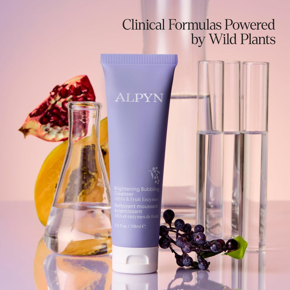Sustainable wild-harvest theme highlighting skin-friendly actives from Alpyn Beauty.