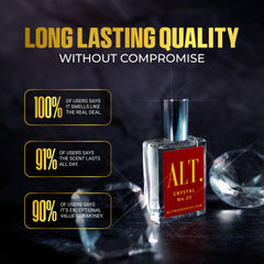 ALT Crystal No. 23 unisex bottle on a clean surface showcases modern sophistication.