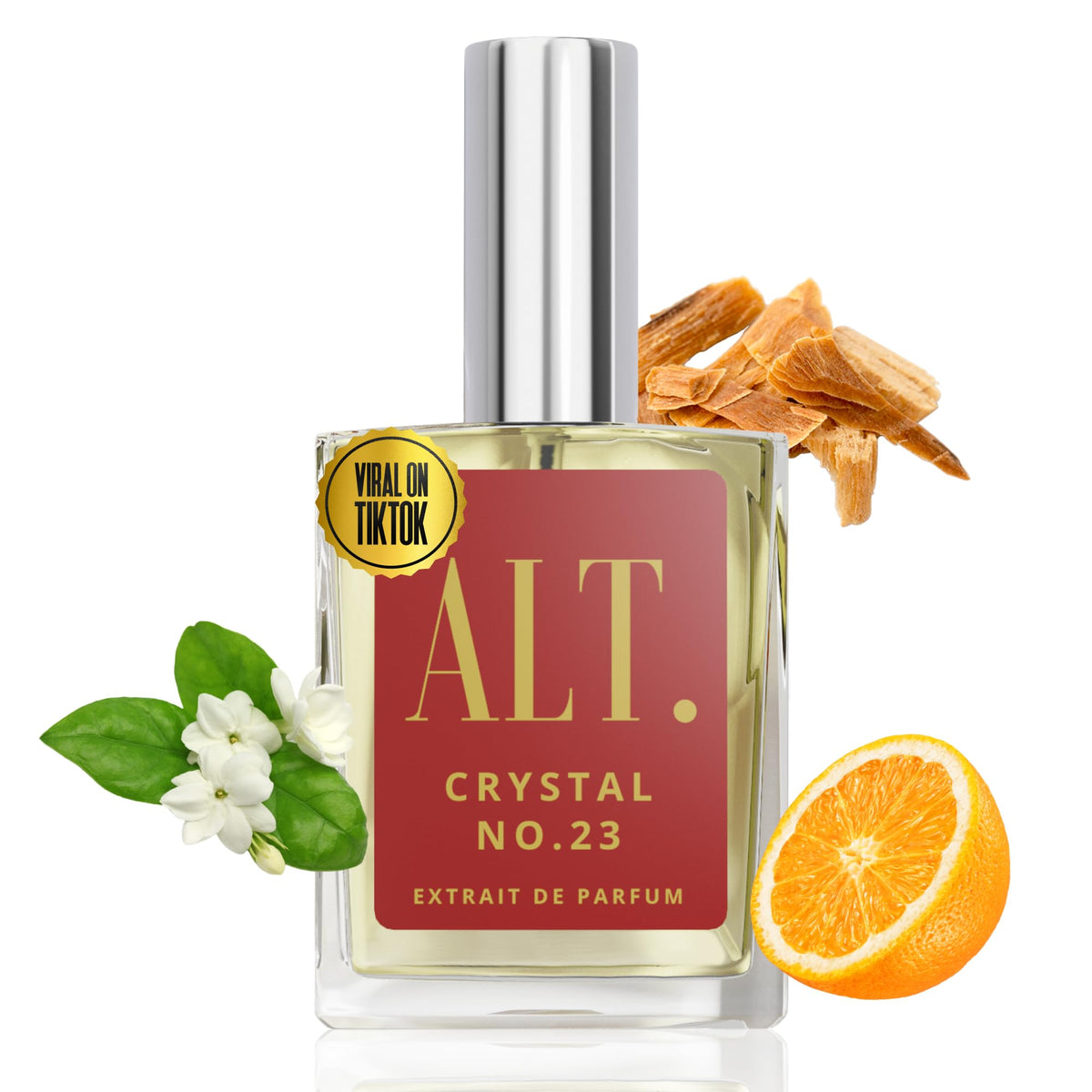 ALT. FRAGRANCES Crystal bottle pour, bold unisex scent for day and night