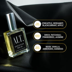 ALT. Fragrances Executive No.26 packaging box beside bottle for premium gifting.