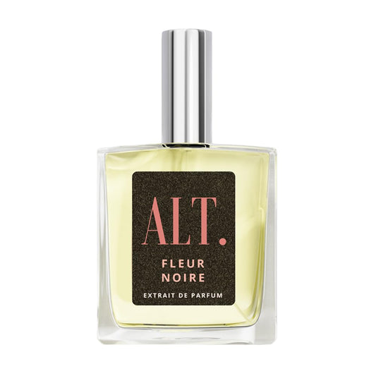 ALT. FRAGRANCES Fleur Noire bottle, a bold evening signature with coffee and vanilla notes.
