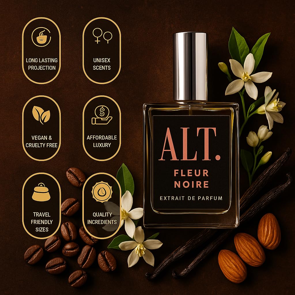 ALT. FRAGRANCES Fleur Noire travel-size bottle ideal for quick touch-ups