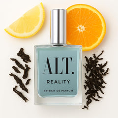ALT. FRAGRANCES Reality 100ml bottle for unisex wear and lasting scent.