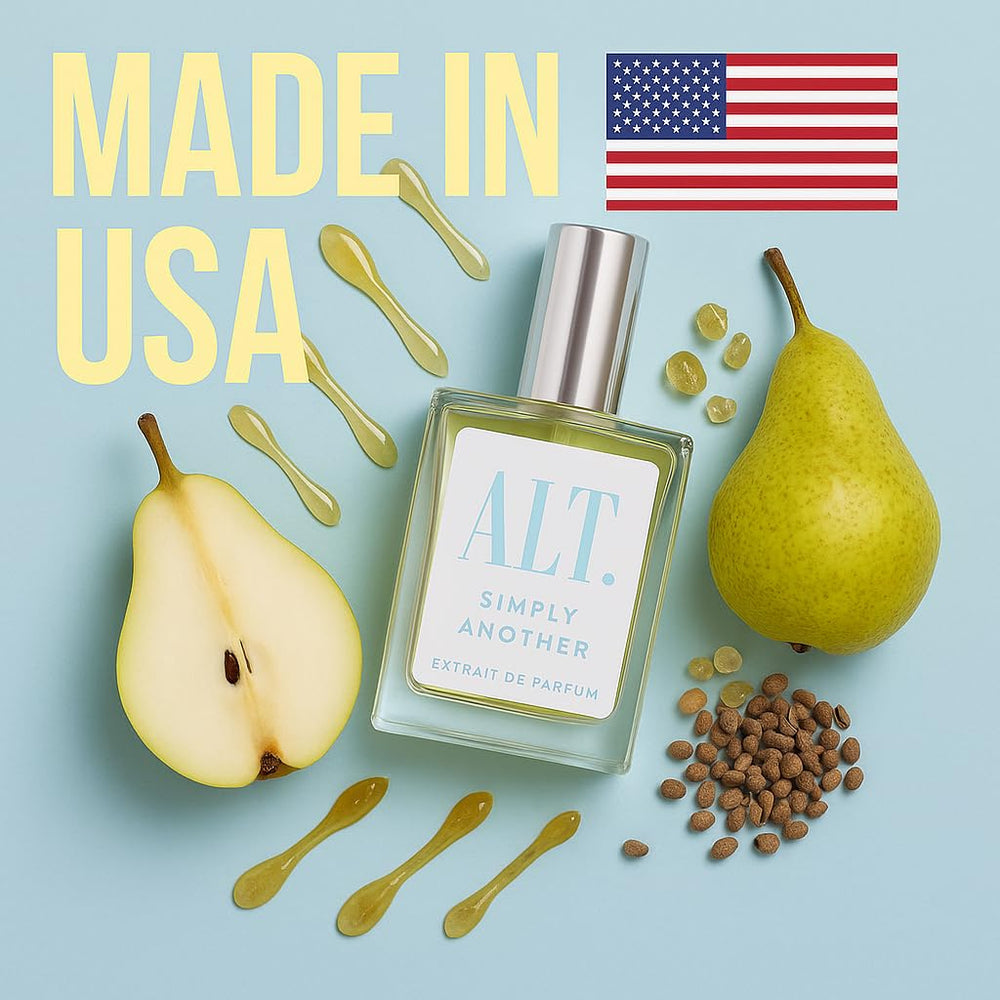ALT. FRAGRANCES Simply Another bottle on skin, suggesting a personal signature scent