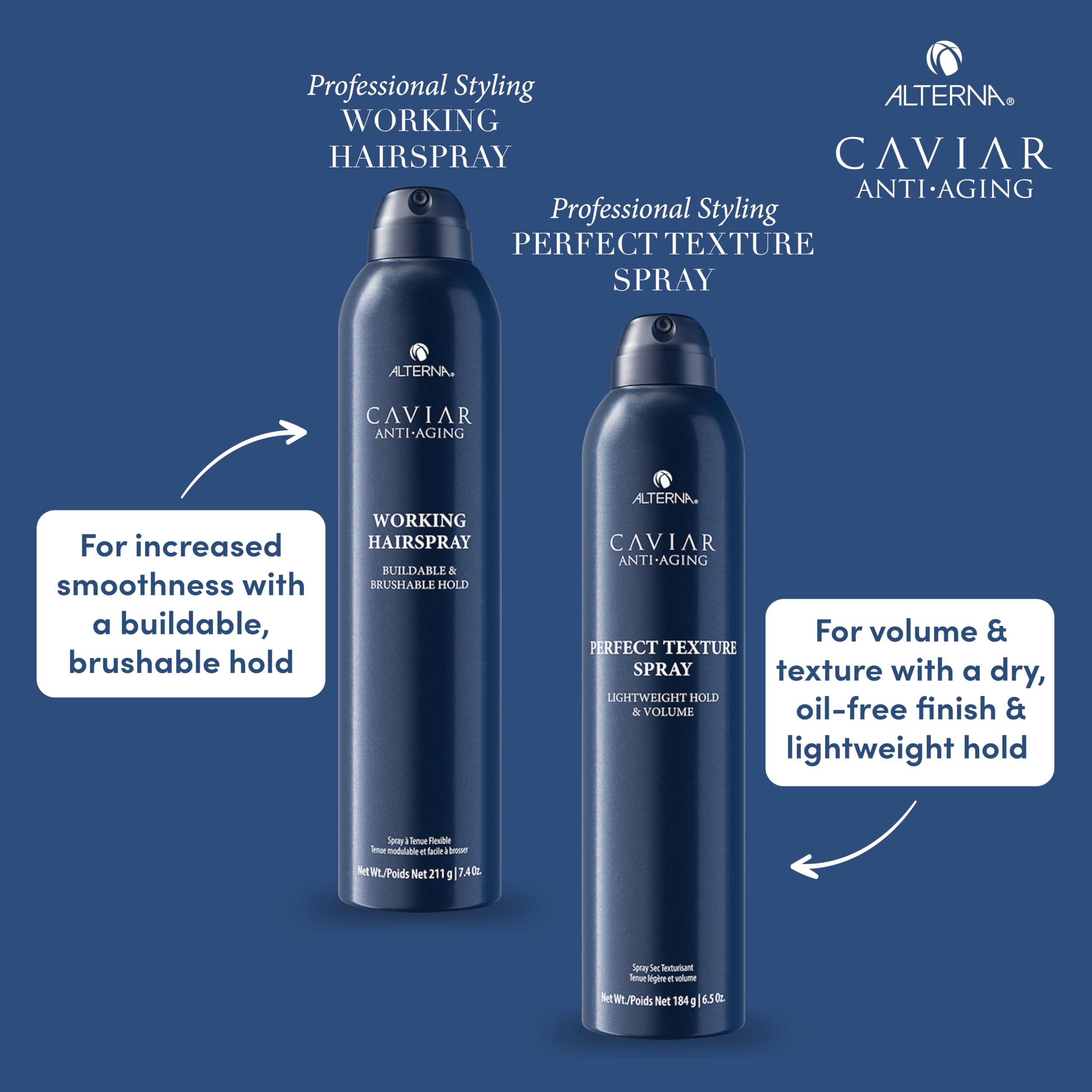 Alterna Caviar helps absorb oil for a fresher look