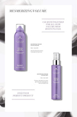 Lightweight hold from Alterna mist without stiffness or heaviness.