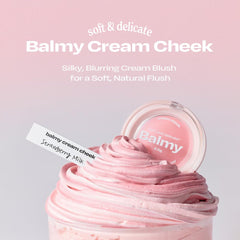 Alternativestereo Balmy Cream Cheek No.3 Milky Peach swatch and buildable color demo.