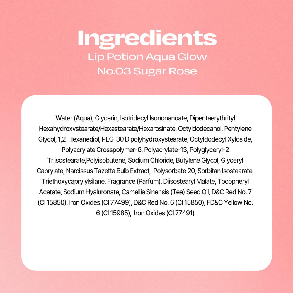 alternativestereo Lip Potion Aqua Glow No.3 Sugar Rose detailed texture and finish