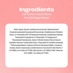 alternativestereo Lip Potion Aqua Glow No.3 Sugar Rose detailed texture and finish