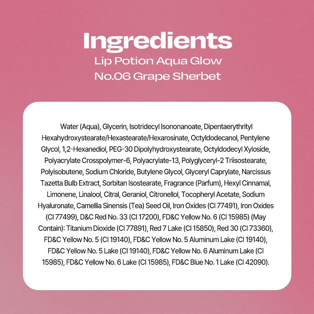 Alternativestereo Lip Potion Aqua Glow No.6 Grape Sherbet lifestyle-usage shows layering for versatile looks.
