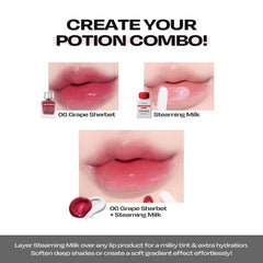 alternativestereo lip potion aqua glow no.9 coco milk packaging on clean vanity