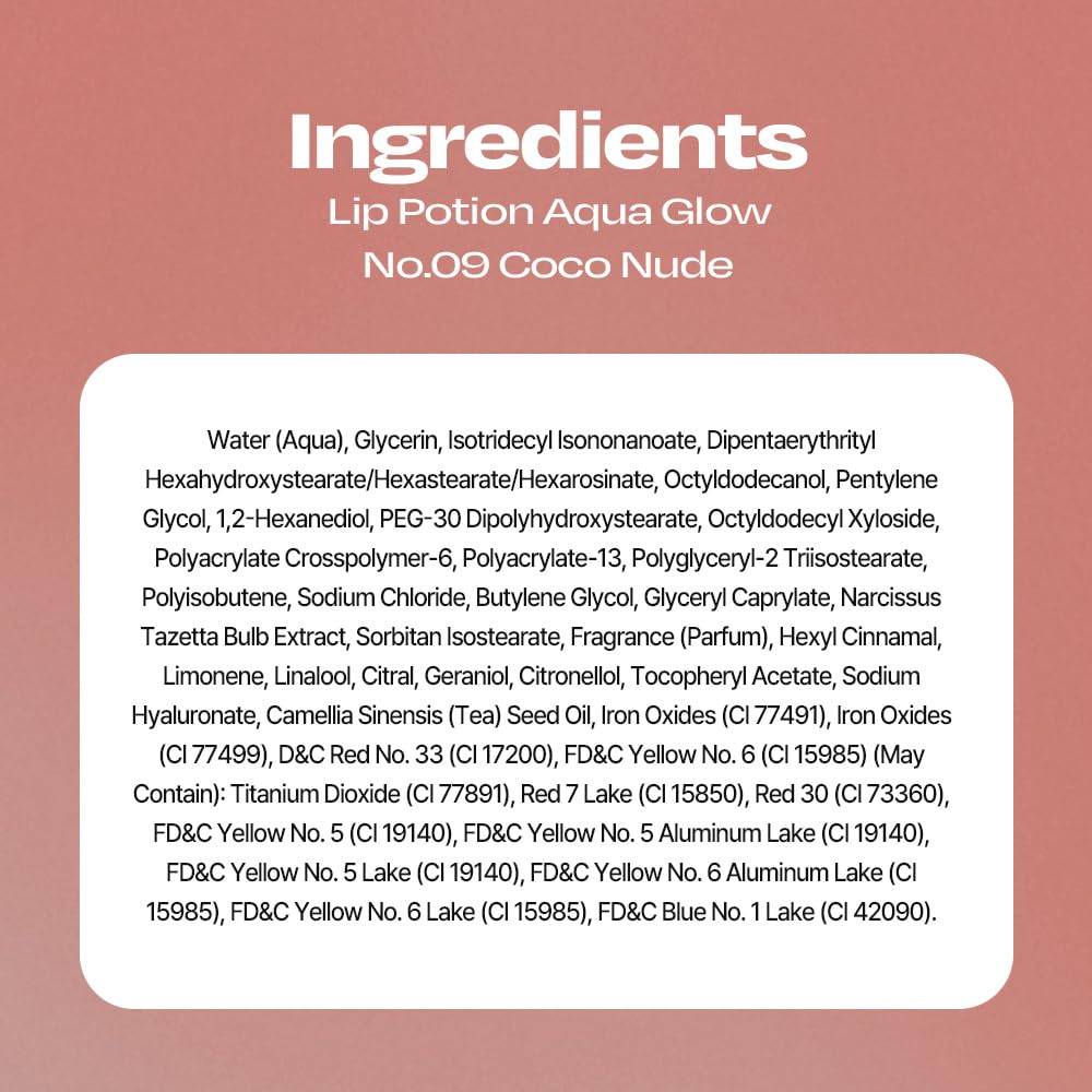alternativestereo lip potion aqua glow no.9 coco milk on a natural-light vanity for effortless glow