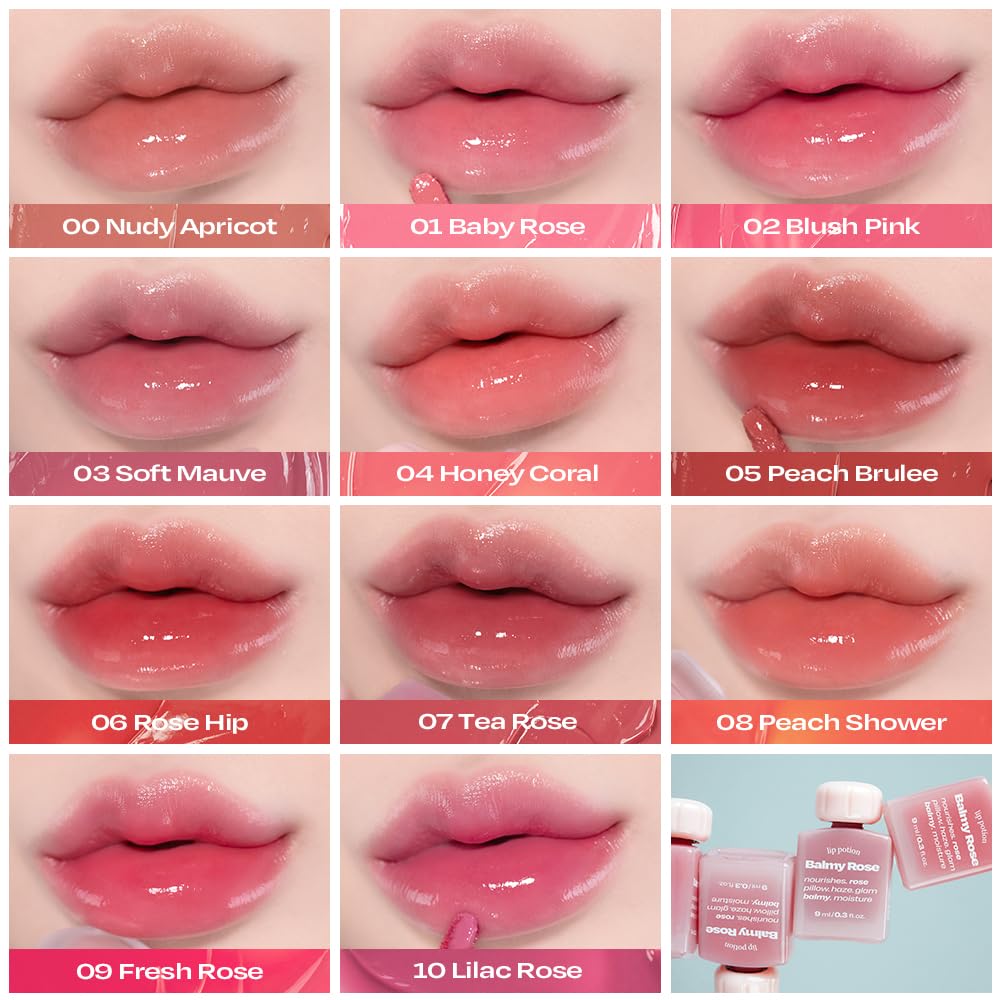 alternativestereo Lip Potion Balmy Rose application demonstrates blendable coverage